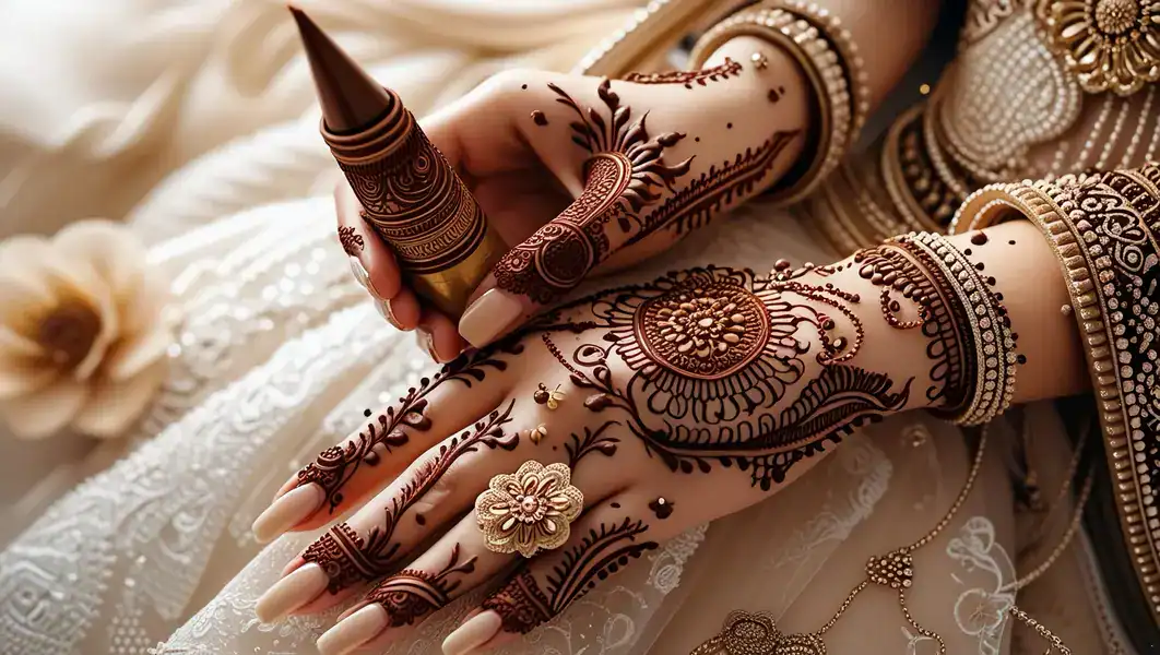 Image of Henna tattoos on hand
